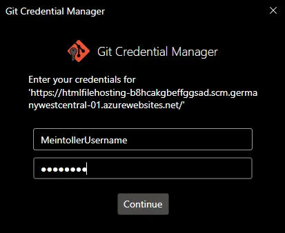 Username und Password